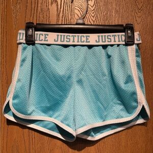 Justice, turquoise girls athletic shorts Athletic Shorts 14/16